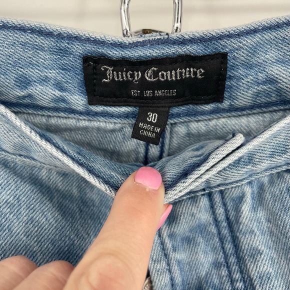 JUICY COUTURE Indigo Relaxed-Fit Tie-Dyed Button Fly Jeans Size 30 NWT - Picture 5 of 13